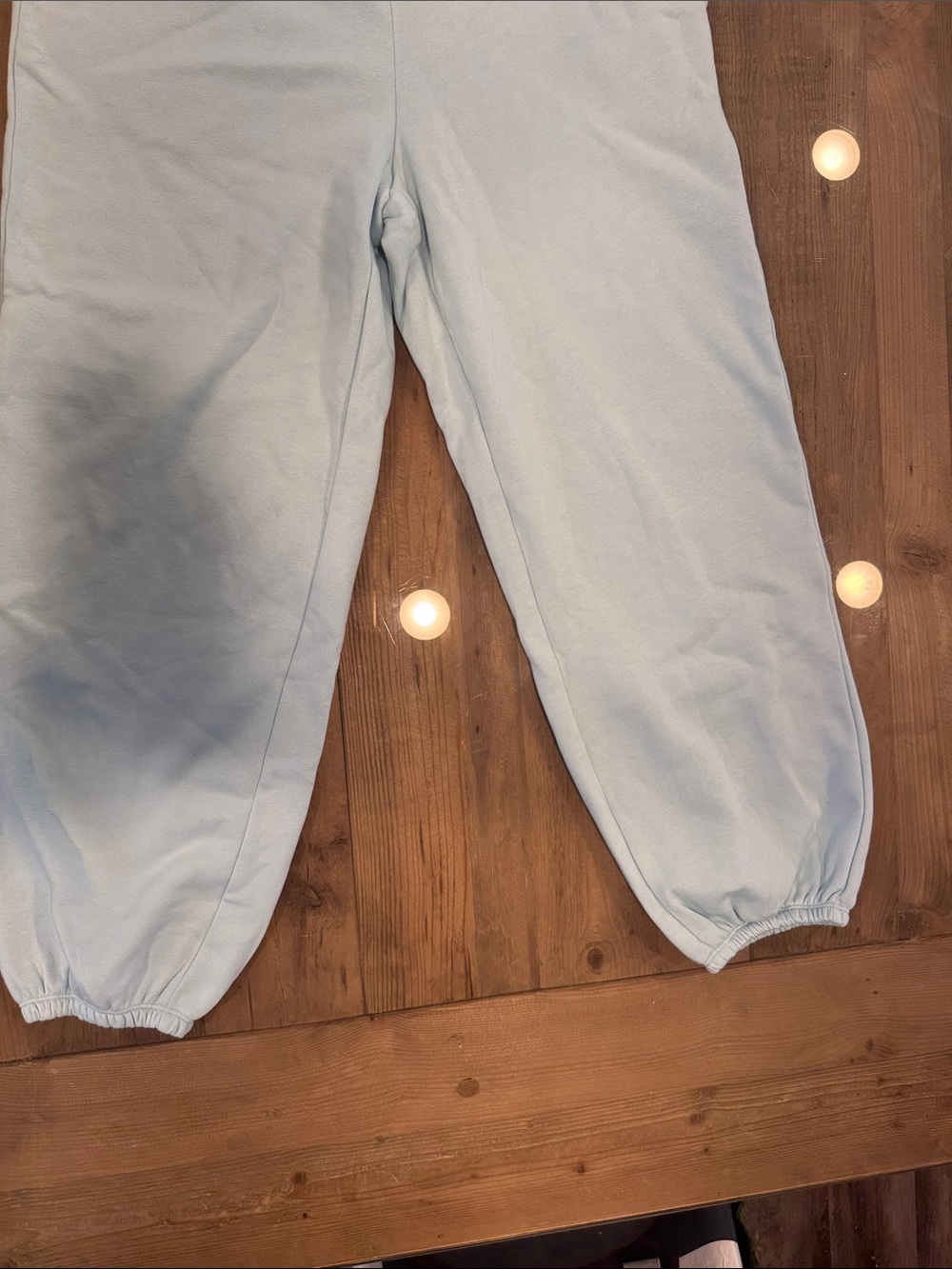 JoyLab Light Blue Cinched Adjustable Drawstring Regular Length Sweat Pants - Picture 4 of 9